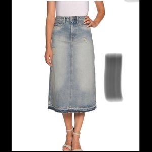 Calvin Klein women’s denim A-line midi skirt XS